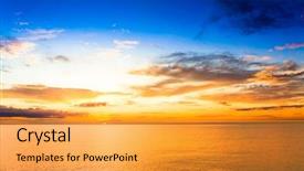  Presentation with horizon - Presentation theme featuring purple gold free - glowing paradise bright horizon background and a yellow colored foreground