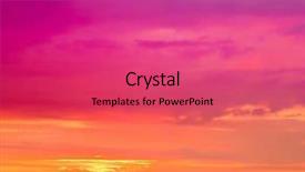  Presentation with leadership clouds - Presentation consisting of purple gold free - summer clouds beaming background and a red colored foreground