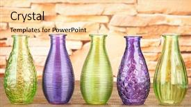  Presentation with uzbekistan architecture different pictures - Amazing presentation design having purple green - different decorative vases on shelf backdrop and a lemonade colored foreground