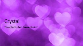  Presentation with purple heart - Beautiful theme featuring purple heart bokeh background photo backdrop and a lilac colored foreground