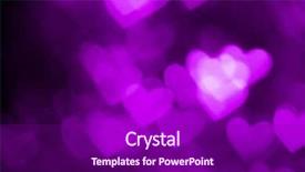  Presentation with holiday - Slides with purple heart shape holiday photo background and a gray colored foreground