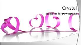  Presentation with white dove heart - Beautiful presentation theme featuring purple hearts from ribbon isolated backdrop and a white colored foreground