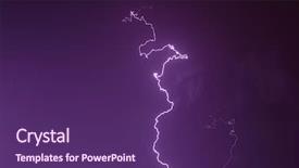  Presentation with lightning - Beautiful slides featuring purple high voltage - lightning detail in the evening backdrop and a violet colored foreground
