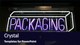  Presentation with 80s era neon lights sign - Colorful PPT layouts enhanced with purple high voltage - neon sign series packaging backdrop and a navy blue colored foreground