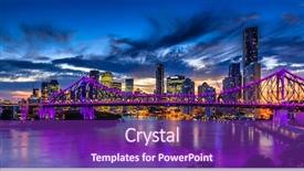  Presentation with australia - Presentation theme enhanced with purple lights on story bridge background and a violet colored foreground