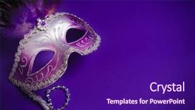  Presentation with mardi gras - Slides having purple mardi gras mask background and a violet colored foreground
