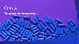  Presentation with medical pills - Audience pleasing presentation design consisting of purple-medical-pills-top-view backdrop and a purple colored foreground