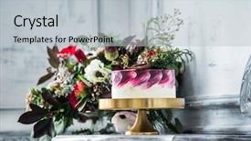  Presentation with purple wedding - PPT theme having purple ombre - wedding cake background and a light gray colored foreground