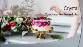  Presentation with purple wedding - Presentation theme consisting of purple ombre - wedding cake background and a lemonade colored foreground