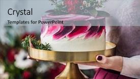  Presentation with purple wedding - Presentation with purple ombre - wedding cake background and a light gray colored foreground