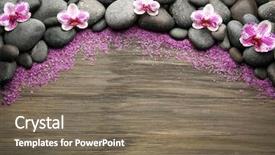  Presentation with orchid - Slide set having purple orchids - spa stones and orchid background and a violet colored foreground
