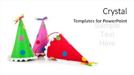  Presentation with purple birthday party - PPT theme having purple party - green pink and red birthday background and a white colored foreground