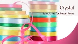  Presentation with bright white - Beautiful theme featuring purple party - many bright ribbons isolated backdrop and a lemonade colored foreground