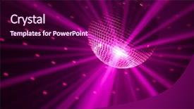 Presentation with party - Beautiful presentation theme featuring purple party lights background backdrop and a wine colored foreground