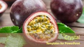  Presentation with passion fruit - Presentation theme featuring purple-passion-fruit-with-seedly background and a coral colored foreground