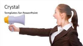  Presentation with studio analoge tapes - Beautiful theme featuring purple pipe - full isolated studio picture backdrop and a  colored foreground