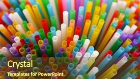  Presentation with pipe - Presentation theme with purple pipe - many colorful straws for drinks background and a  colored foreground