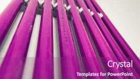  Presentation with pipes - Amazing presentation design having purple plastic pipes of underfloor backdrop and a  colored foreground