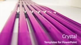  Presentation with plastic - Slide set having purple plastic pipes of underfloor background and a violet colored foreground