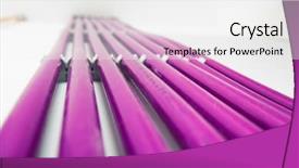  Presentation with pipes - PPT theme enhanced with purple plastic pipes of underfloor background and a  colored foreground