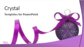  Presentation with white christmas - Audience pleasing PPT layouts consisting of purple religious - christmas ball isolated on white backdrop and a white colored foreground