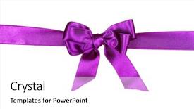  Presentation with purple - PPT layouts consisting of purple ribbon isolated on white background and a  colored foreground