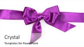  Presentation with purple - Amazing presentation theme having purple ribbon isolated on white backdrop and a  colored foreground