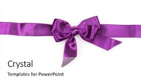  Presentation with purple - PPT theme consisting of purple ribbon isolated on white background and a white colored foreground