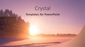  Presentation with skies - Presentation theme with purple skies ice field background and a coral colored foreground