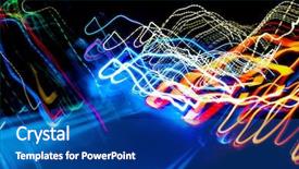  Presentation with cars - PPT layouts featuring purple skyline - abstract colurful lights cars background and a ocean colored foreground