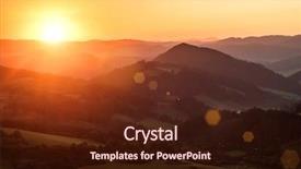  Presentation with sky sun - Beautiful PPT theme featuring purple skyline - beautfull sunset view around mountains backdrop and a wine colored foreground