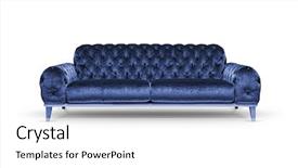  Presentation with modern black and white trees - Audience pleasing presentation theme consisting of purple sofa on white bacground backdrop and a white colored foreground