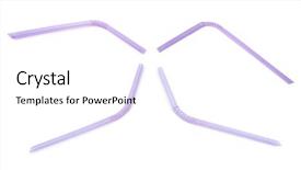  Presentation with purple endocrine - Slide deck with purple straw on white background background and a white colored foreground