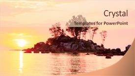  Presentation with morning sunrise - Amazing PPT layouts having purple sunrise morning glory backdrop and a lemonade colored foreground