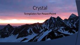  Presentation with purple wall - Presentation theme enhanced with purple sunset at lyalver mountain background and a ocean colored foreground