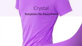  Presentation with mannequin - Amazing PPT theme having purple-t-shirt-template backdrop and a lilac colored foreground