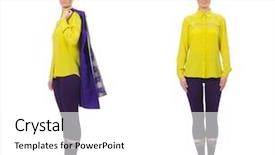  Presentation with dogwood and purple - PPT theme having purple vest isolated on white background and a white colored foreground