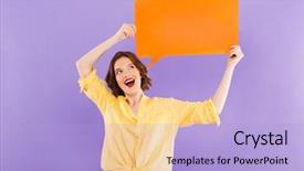  Presentation with purple wall - Colorful PPT layouts enhanced with purple wall background holding speech backdrop and a light blue colored foreground