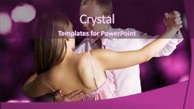  Presentation with purple wedding - Theme consisting of purple wedding - dancing couple background and a wine colored foreground