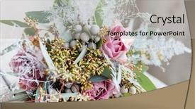  Presentation with purple wedding - PPT layouts having purple wedding - romantic bouquet background and a light gray colored foreground