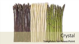  Presentation with purple green - Slide deck having purple white and green asparagus background and a yellow colored foreground