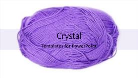  Presentation with yarn - Colorful PPT theme enhanced with purple yarn for knitting handmade backdrop and a light blue colored foreground