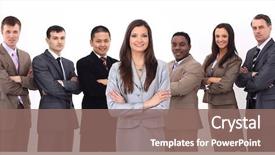  Presentation with business woman standing on maze - Presentation theme with business woman with a multi background and a violet colored foreground