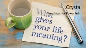  Presentation with purpose - Colorful PPT layouts enhanced with purpose - what gives your life meaning backdrop and a soft green colored foreground