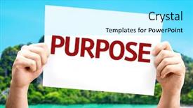  Presentation with purpose - Amazing presentation having purpose card with a beach on background backdrop and a arctic colored foreground