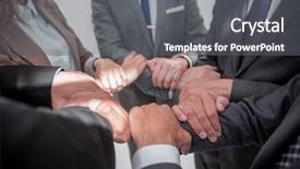  Presentation with unity - Audience pleasing PPT layouts consisting of purpose life - close up business team showing backdrop and a  colored foreground