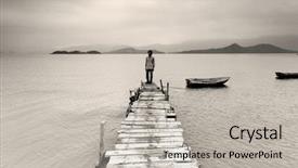  Presentation with purpose - Presentation theme enhanced with purpose life - lonely man background and a light gray colored foreground