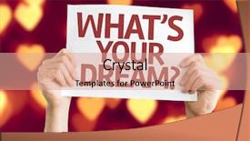 Presentation with one heart one dream - Slide deck having purpose life - whats your dream card background and a coral colored foreground