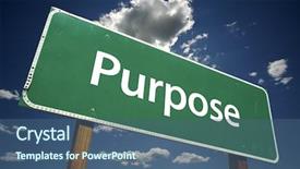  Presentation with purpose - Beautiful presentation theme featuring purpose road sign with dramatic backdrop and a ocean colored foreground