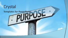  Presentation with purpose - Beautiful PPT layouts featuring purpose sign with a beautiful backdrop and a light blue colored foreground